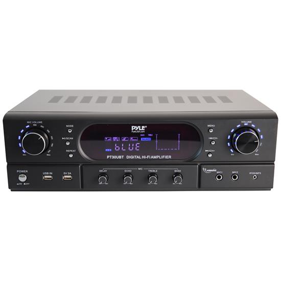 Pyle - PT30UBT , Sound and Recording , Amplifiers - Receivers , Home Theater Wireless BT Streaming Receiver Amplifier- 2x30Watts Home Audio Power Amplifier MP3/USB Readers and FM Radio, Dual Channel Wireless Sound Audio Stereo Receiver System